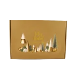 Caixa Presente/Cabaz Kraft NATAL "Floresta Pinheiros Dourados" - Várias medidas - 365 x 255 x 8 cm - Norpack