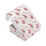 Caixa Presente/Cabaz Branca 20x20x7cm NATAL "Padrão Coelhos e Meias" – Norpack - Image 2