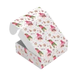 Caixa Presente/Cabaz Branca 20x20x7cm NATAL "Padrão Coelhos e Meias" – Norpack - Image 4