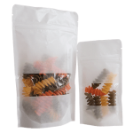 Saco Stand Up Papel Arroz c/ Fecho Zip c/Janela - Alimentos, especiarias, pastelaria, outros- Uma Solução Sustentável! – Norpack
