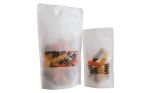 Saco Stand Up Papel Arroz c/ Fecho Zip c/Janela - Alimentos, especiarias, pastelaria, outros- Uma Solução Sustentável! – Norpack