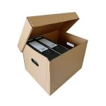 Caixa Cartão Simples c/Tampa Separada + Pegas 42x33x30cm - Ideal para Escritórios / Livros / Mudanças – Norpack - Image 2