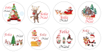 Etiquetas Adesivas Brancas Feliz Natal Redondas 4,5cm - Pack 52 uni. – Norpack - Image 2