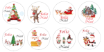 Etiquetas Adesivas Brancas Feliz Natal Redondas 4,5cm - Pack 52 uni. – Norpack - Image 6