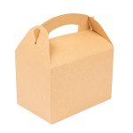 Caixa Cartolina Kraft Cabaz / Presente / Lunch Box 15,8x10,5x11cm - Take Away/Presente/Pastelaria/Bolos/Festas Infantis – Norpack