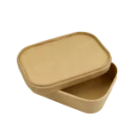 Caixa Cartão Kraft Retangular 500ML / 1000ML c/Tampa - Take Away/Pastelaria/Bolos/Sushi – Norpack - Image 2