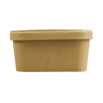 Caixa Cartão Kraft Retangular 500ML / 1000ML c/Tampa - Take Away/Pastelaria/Bolos/Sushi – Norpack - Image 5