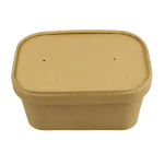 Caixa Cartão Kraft Retangular 500ML / 1000ML c/Tampa - Take Away/Pastelaria/Bolos/Sushi – Norpack - Image 6