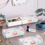 Caixa Cartolina Branca Pastelaria Flores 23x10x6cm - Pack 4 – Norpack