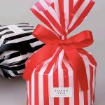 Saco Biscoito/Pastelaria Vermelho 14x6x20cm - Pack 50 (Etiqueta Thank you não incluída) – Norpack