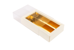 Caixa para chocolates Cartão Branca + Interior Dourado 14,5x7,5x3,5cm - Pastelaria – Norpack - Image 2