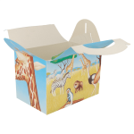 Caixa Cartolina Branca Presente/Lunch Box Criança Selva 17x16x10cm Pack 50 unidades - Take Away/Presente/Pastelaria/Bolos/Festas – Norpack - Image 2