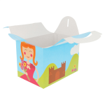 Caixa Cartolina Branca Presente/Lunch Box Criança Castelo 17x16x10cm Pack 50 unidades - Take Away/Presente/Pastelaria/Bolos/Festas Infantis – Norpack - Image 2