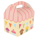 Caixa Cartolina Branca Presente/Lunch Box Criança Festa 17x16x10cm Pack 50 unidade- Take Away/Presente/Pastelaria/Bolos/Festas Infantis – Norpack - Image 3