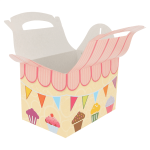 Caixa Cartolina Branca Presente/Lunch Box Criança Festa 17x16x10cm Pack 50 unidade- Take Away/Presente/Pastelaria/Bolos/Festas Infantis – Norpack - Image 2