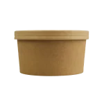 Caixa cartão p/ Alimentar Kraft 1000ml c/ Tampa Cartão - Take Away / Sopa – Norpack - Image 2