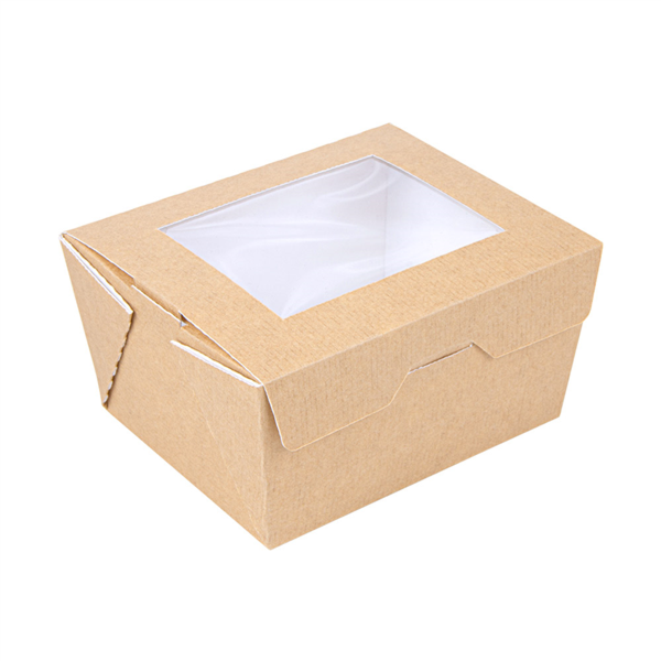 3001004963.png Caixa Kraft c/Janela 11,2x9x6,4cm 780ml Pack 50 unidades - Take Away/Pastelaria/Bolos – Norpack - Image 1