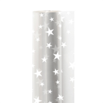 Rolo Plástico Celofane Estrelas Brancas 70cm x 50mt – Norpack