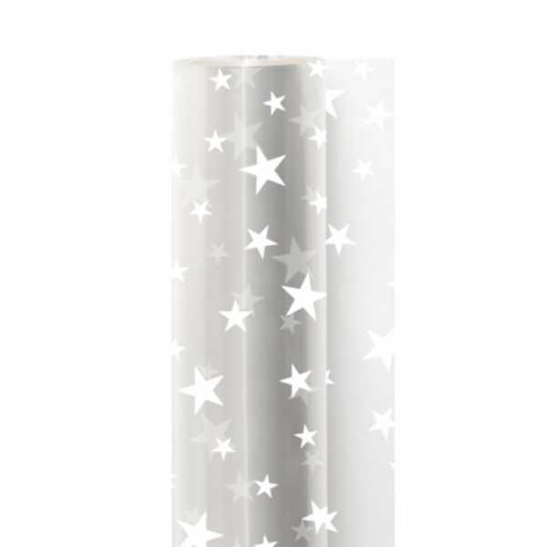 3001005032.png Rolo Plástico Celofane Estrelas Brancas 70cm x 50mt – Norpack - Image 1