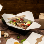Caixa Cartolina Preto / Branco Pack 50 Unidades - Take Away - Várias medidas disponíveis! – Norpack - Image 3