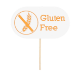 Marcadores Madeira "Gluten Free" 8cm Brancos Pack 100 - Take Away / Catering – Norpack