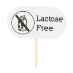 Marcadores Madeira "Lactose Free" 8cm Brancos Pack 100 - Take Away / Catering – Norpack