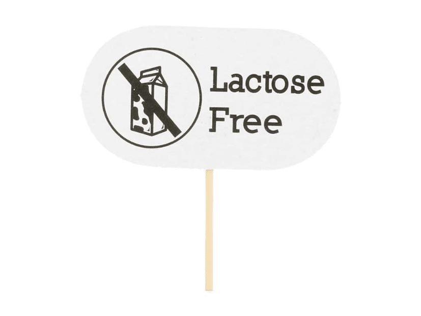 3001005203-1.png Marcadores Madeira "Lactose Free" 8cm Brancos Pack 100 - Take Away / Catering – Norpack - Image 1