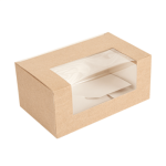 Caixa Kraft c/Janela 18x11x8cm Pack 50 - Take Away/Pastelaria/Bolos – Norpack - Image 10