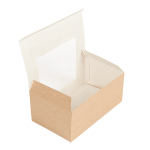 Caixa Kraft c/Janela 18x11x8cm Pack 50 - Take Away/Pastelaria/Bolos – Norpack - Image 3