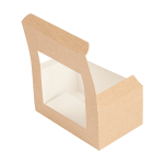 Caixa Kraft c/Janela 18x11x8cm Pack 50 - Take Away/Pastelaria/Bolos – Norpack - Image 2