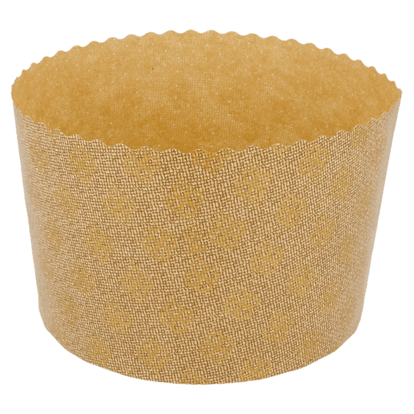 3001005382-1.png Forma Papel Cozedura Celulose Redonda Creme PANETTONE 13,4x9,5cm – Norpack - Image 1