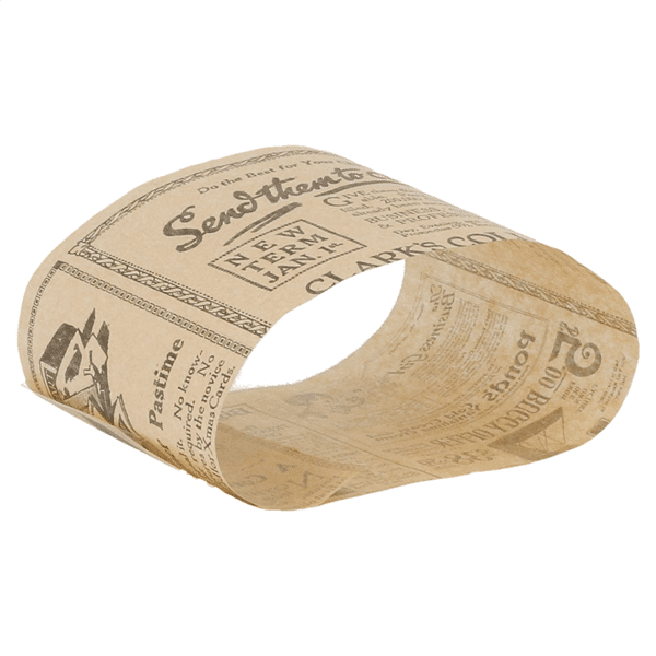3001005384-1.png Cinta de Papel kraft para Sandes "Times" 34Grs/m2 7x26cm Pack. 5.000 unidades - Take Away – Norpack - Image 1