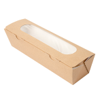 Caixa Cartão Kraft p/ Baguette 27,5x8x6,2cm Pack 50 - Take Away – Norpack - Image 2