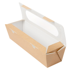 Caixa Cartão Kraft p/ Baguette 27,5x8x6,2cm Pack 50 - Take Away – Norpack
