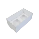 Caixa Cartolina Branca c/ tampa Pvc 2 Cupcakes – Norpack - Image 6