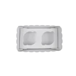 Caixa Cartolina Branca c/ tampa Pvc 2 Cupcakes – Norpack - Image 7