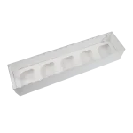 Caixa Cartolina Branca c/ tampa Pvc 5 Cupcakes – Norpack - Image 2