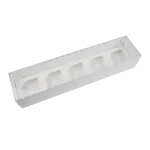 Caixa Cartolina Branca c/ tampa Pvc 5 Cupcakes – Norpack - Image 6