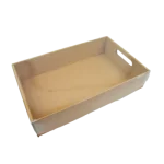 Caixa Cartão kraft / Tabuleiro c/ tampa PVC 31,5x19,5x6,7cm- Pastelaria / Take Away / Presente – Norpack - Image 8