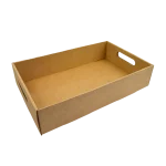Caixa Cartão kraft / Tabuleiro c/ tampa PVC 31,5x19,5x6,7cm- Pastelaria / Take Away / Presente – Norpack - Image 4