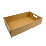 Caixa Cartão kraft / Tabuleiro c/ tampa PVC 31,5x19,5x6,7cm- Pastelaria / Take Away / Presente – Norpack - Image 9