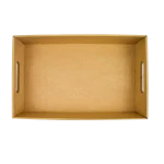Caixa Cartão kraft / Tabuleiro c/ tampa PVC 31,5x19,5x6,7cm- Pastelaria / Take Away / Presente – Norpack - Image 5