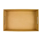 Caixa Cartão kraft / Tabuleiro c/ tampa PVC 31,5x19,5x6,7cm- Pastelaria / Take Away / Presente – Norpack - Image 10