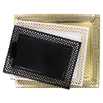 Bandeja Cartão Gourmet / Catering 35x41cm Prateado Estilo Naperon Pack 25 un. – Norpack - Image 4