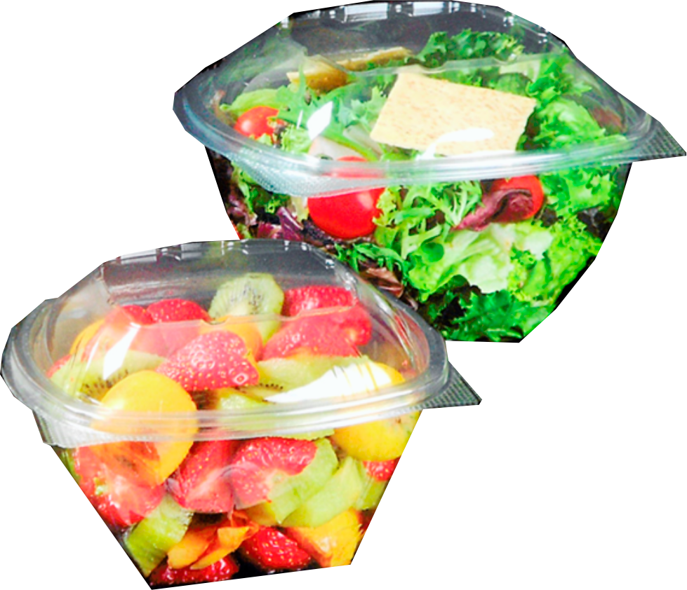 3001005590-2.png Taça Plástica Reutilizável RPET 250 ml Pack 100 unidades - Sobremesa / Fruta / Salada c/ Tampa incorporada – Norpack - Image 1
