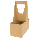 Porta Copos Catão Kraft p/ 2 Copos c/ pega 18x8x24cm Pack 20 unidades – Norpack - Image 2