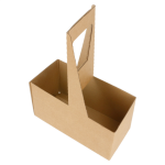 Porta Copos Catão Kraft p/ 2 Copos c/ pega 18x8x24cm Pack 20 unidades – Norpack