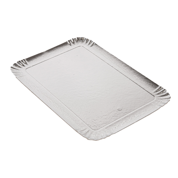 3001005629.2.png Bandeja Cartão Gourmet / Catering 1100 G/M2 19x28cm Prateado/ Ouro Pack 25 un. – Norpack - Image 1