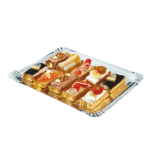 Bandeja Cartão Gourmet / Catering 1100 G/M2 32x42cm Prateado/ Ouro Pack 25 un. – Norpack - Image 4