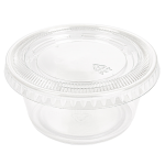Taça Plástica Reutilizável RPET Molhos/Sobremesas 100ml 7,4x3,5cm c/ Tampa Pack 50 unidades - Take Away – Norpack